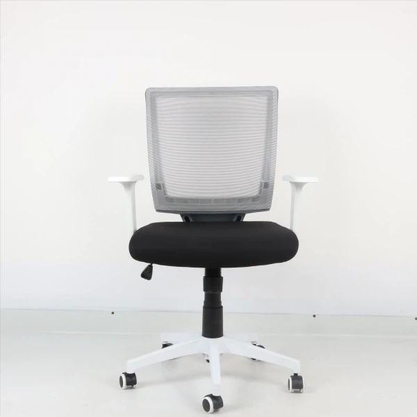 White Square Mesh Back Chair